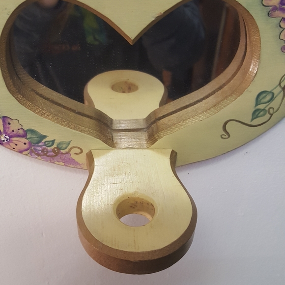 Vintage Hand Painted Heart Wall Sconces - Picture 4 of 9